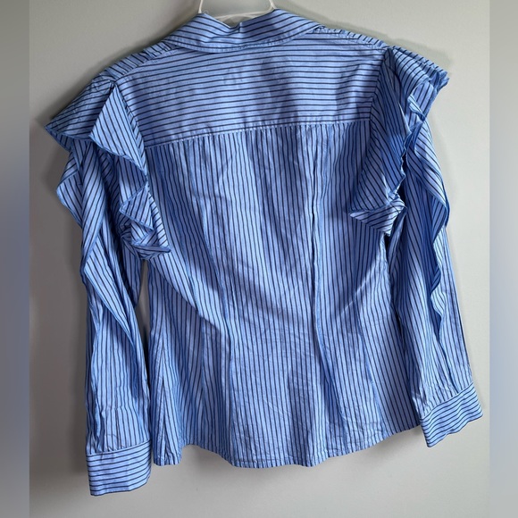 Koche Collective Pinstripe Size 34 (2) Cotton Blue - Picture 6 of 7